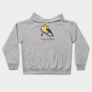 American Goldfinch - The Bird Lover Collection Kids Hoodie